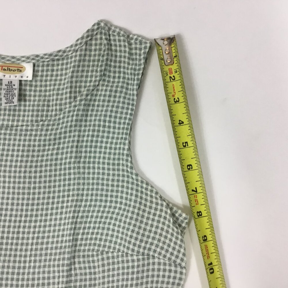 (PO) Talbots petites, Wht & Grn Dress - Picture 7 of 10